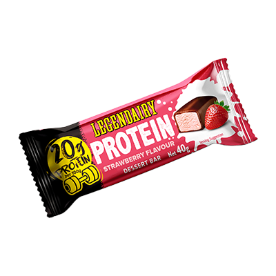 Legendairy Protein Dessert Bar With Strawberry Flavour